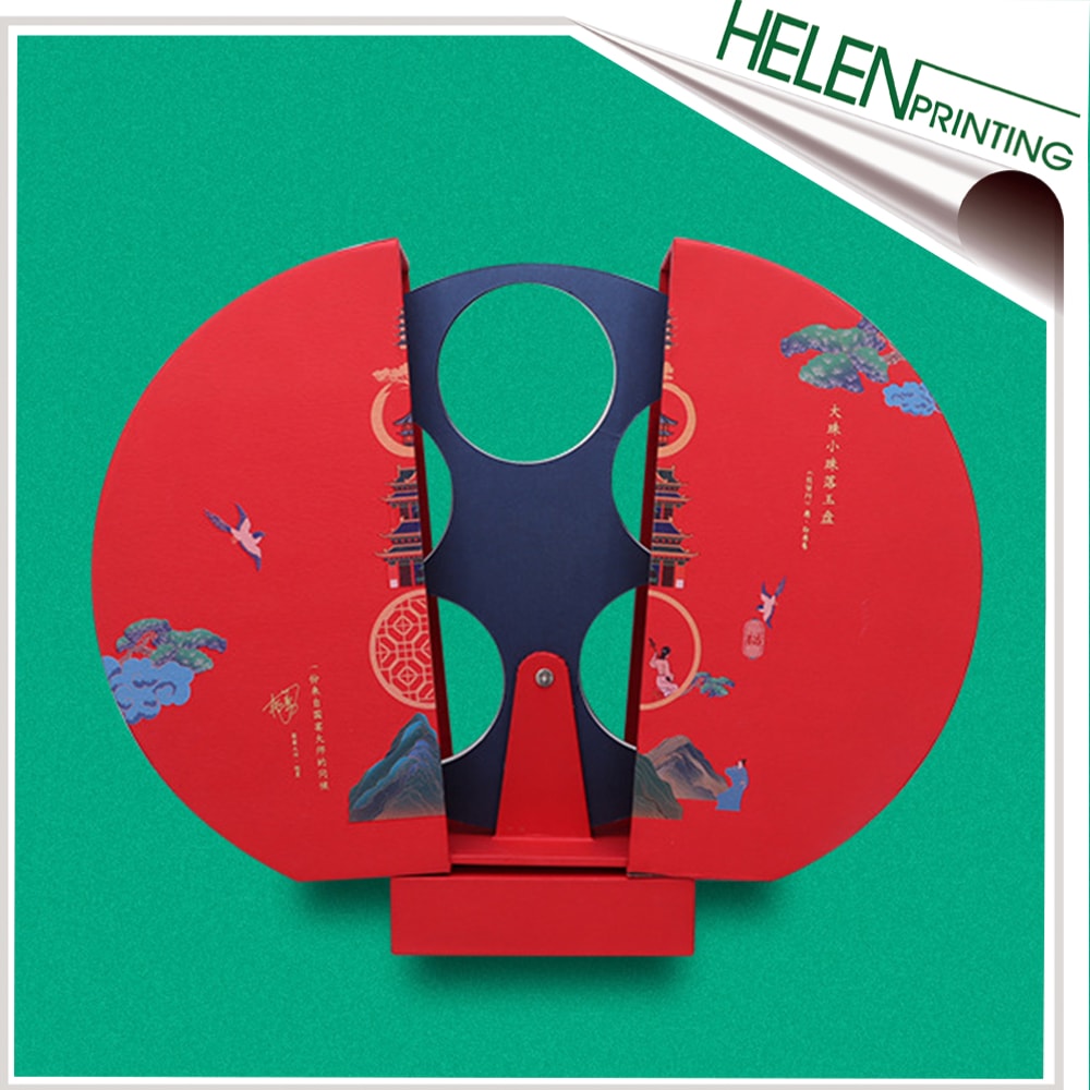 雙開圓形月餅禮盒